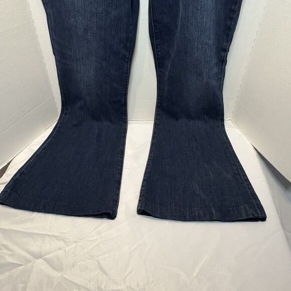 Polo Ralph Lauren Jeans Womens 31 Dark Wash Wide Flare Bell Bottom Trouser VTG - Picture 2 of 12